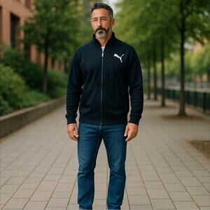 Puma Warm Cell Fleece Track Jacket Size Large